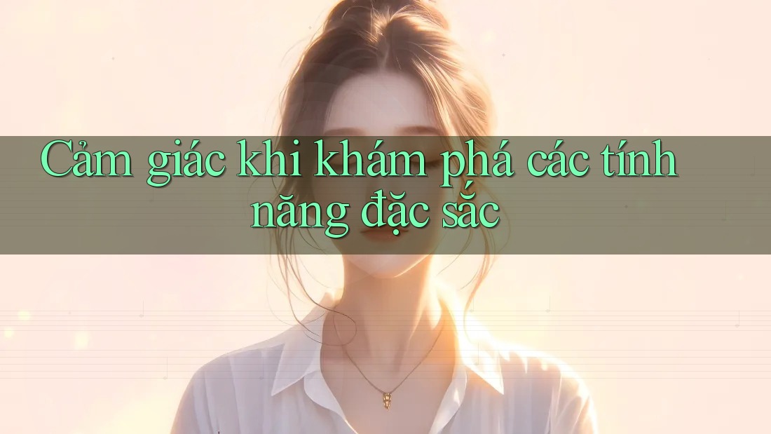 Cảm giác khi khám phá các tính năng đặc sắc Cảm giác khi khám phá các tính năng đặc sắc