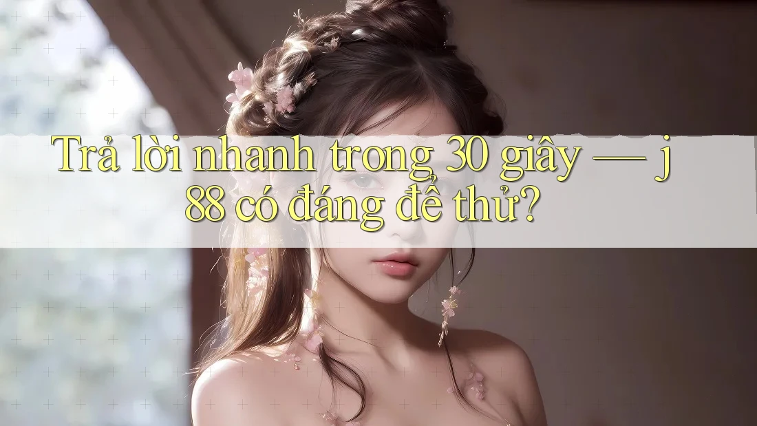 Trả lời nhanh trong 30 giây — j88 có đáng để thử? Trả lời nhanh trong 30 giây — j88 có đáng để thử?